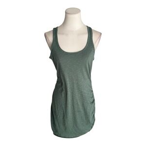PRANA‎ Green Bella Falls Dress Mini Casual Racerback Ruched Side Tank Top Size S